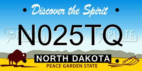 N025TQ North Dakota License Plate