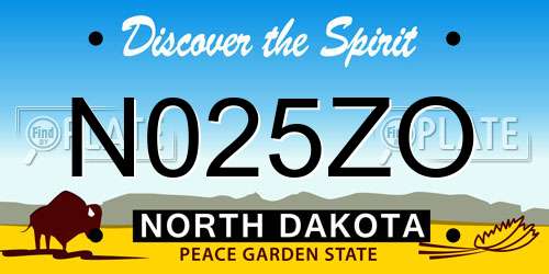 N025ZO North Dakota License Plate