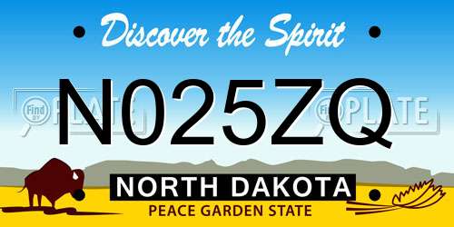 N025ZQ North Dakota License Plate