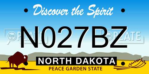 N027BZ North Dakota License Plate