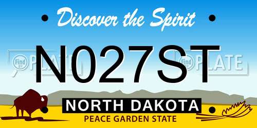 N027ST North Dakota License Plate
