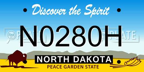 N0280H North Dakota License Plate