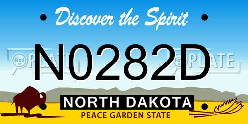 N0282D North Dakota License Plate
