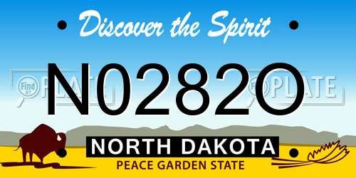 N0282O North Dakota License Plate
