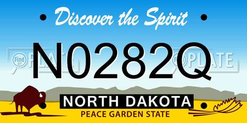N0282Q North Dakota License Plate