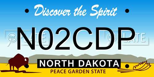 N02CDP North Dakota License Plate