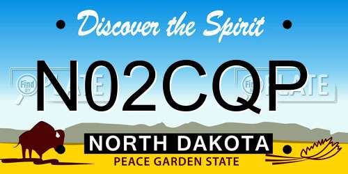 N02CQP North Dakota License Plate