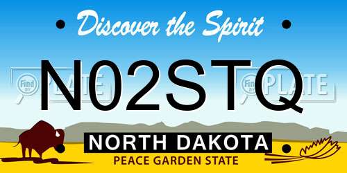 N02STQ North Dakota License Plate