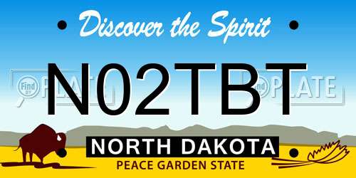 N02TBT North Dakota License Plate