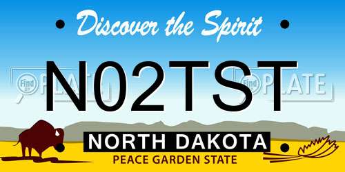 N02TST North Dakota License Plate