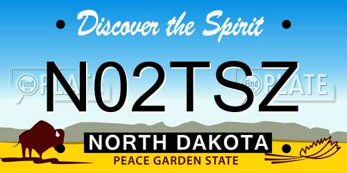 N02TSZ North Dakota License Plate