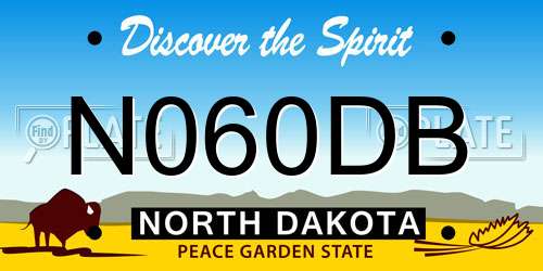 N060DB North Dakota License Plate