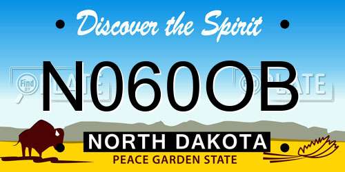 N060OB North Dakota License Plate