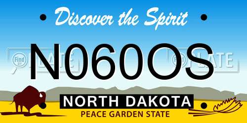 N060OS North Dakota License Plate