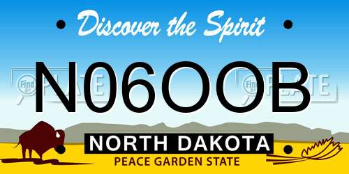 N06OOB North Dakota License Plate