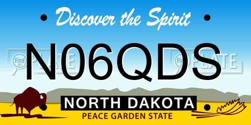 N06QDS North Dakota License Plate