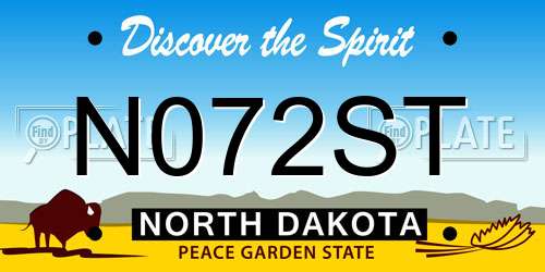N072ST North Dakota License Plate