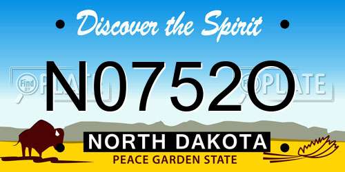 N0752O North Dakota License Plate