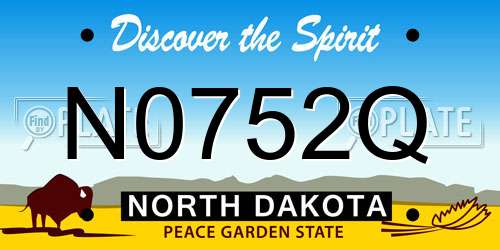 N0752Q North Dakota License Plate