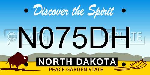 N075DH North Dakota License Plate