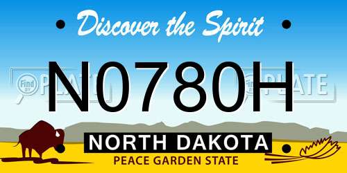 N0780H North Dakota License Plate