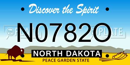 N0782O North Dakota License Plate