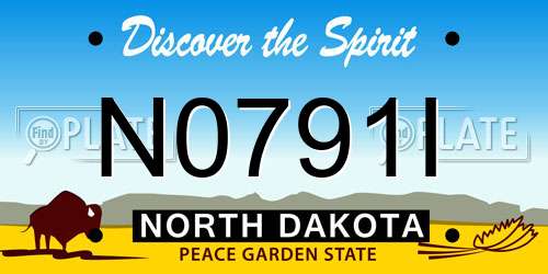 N0791I North Dakota License Plate