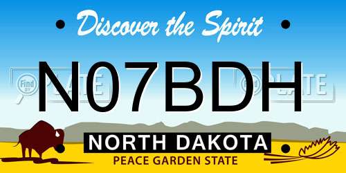 N07BDH North Dakota License Plate