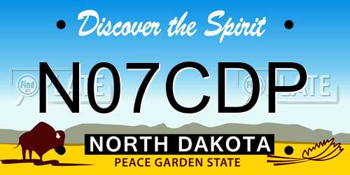 N07CDP North Dakota License Plate