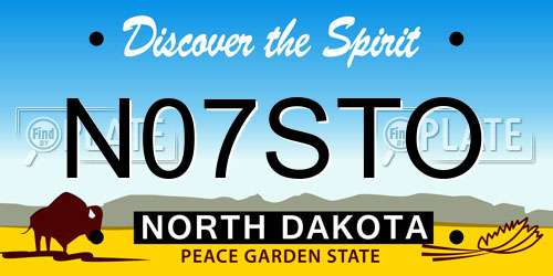 N07STO North Dakota License Plate