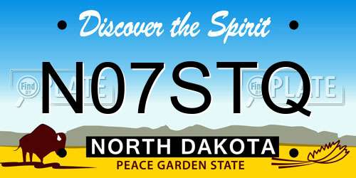 N07STQ North Dakota License Plate