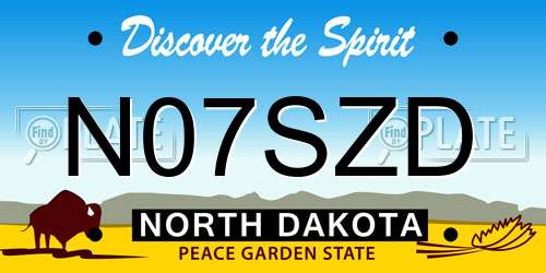 N07SZD North Dakota License Plate