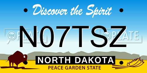 N07TSZ North Dakota License Plate