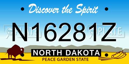 N16281Z North Dakota License Plate