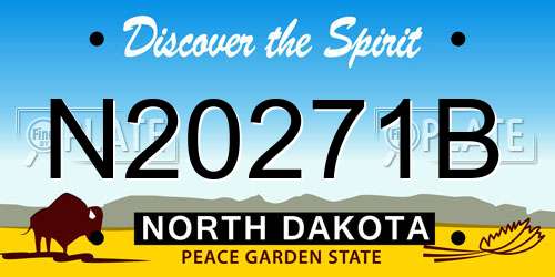 N20271B North Dakota License Plate