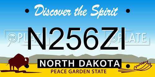N256ZI North Dakota License Plate