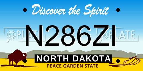N286ZI North Dakota License Plate