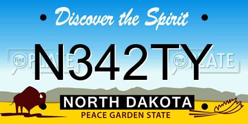 N342TY North Dakota License Plate