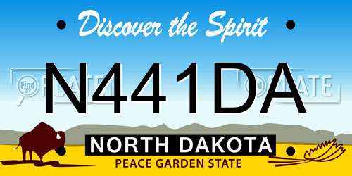 N441DA North Dakota License Plate