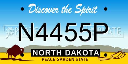 N4455P North Dakota License Plate