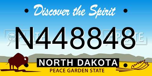 N448848 North Dakota License Plate