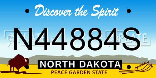 N44884S North Dakota License Plate