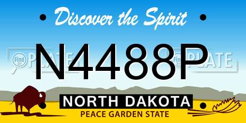 N4488P North Dakota License Plate