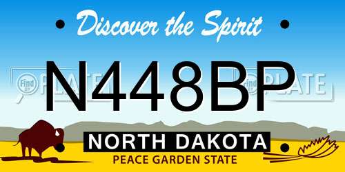 N448BP North Dakota License Plate