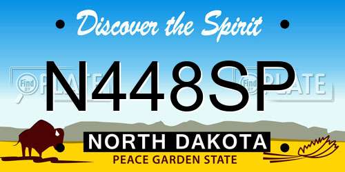 N448SP North Dakota License Plate