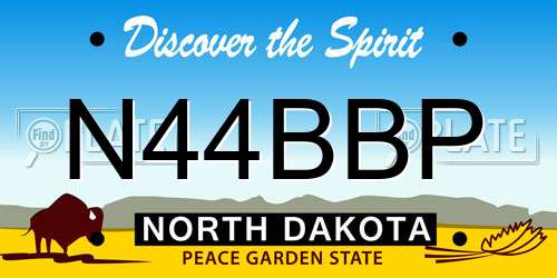 N44BBP North Dakota License Plate