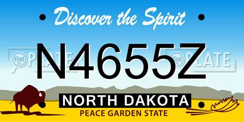 N4655Z North Dakota License Plate