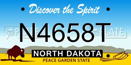N4658T North Dakota License Plate