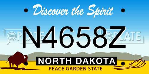 N4658Z North Dakota License Plate