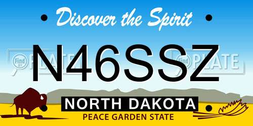 N46SSZ North Dakota License Plate